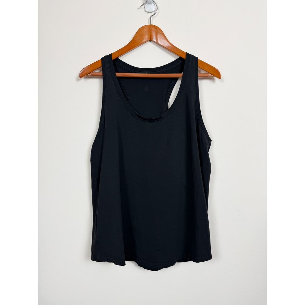 Lululemon Tank Top Womens Black Racerback Athletic‎ Yoga Sleeveless Scoop Neck